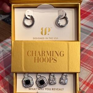 🆕 Bomb Party Charming Hoops ER34408 She Found Her Calling - Hematite